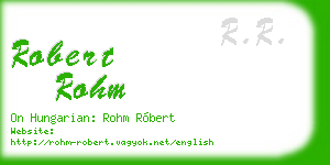 robert rohm business card