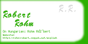 robert rohm business card